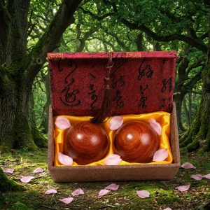 Handcrafted Taoist Wellness Orb – Burmese Rosewood
